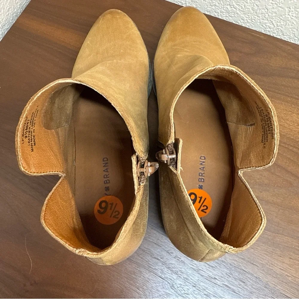 Lucky‎ Brand Banterr Ankle Booties Brown Soft Leather 1.5